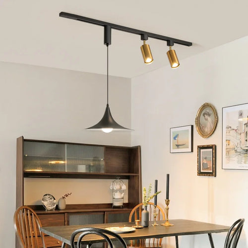 table à manger wabi-sabi rétro éclairage led sur rail - vue 4 sur 17