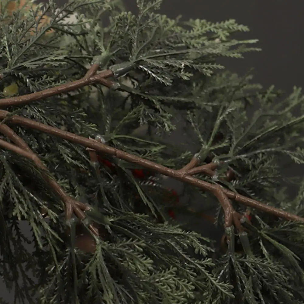 couronne de noël décoration de porte avec baies et cloches - vue 6 sur 8