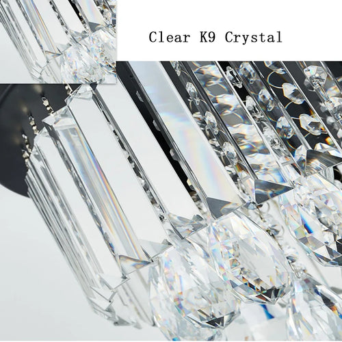 lustre led dimmable en cristal de style vintage luxueux - vue 5 sur 12