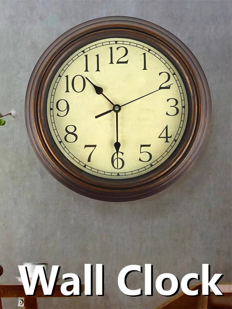 horloge murale rétro silencieuse pour décoration intérieure élégante - vue 5 sur 5
