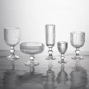 Ensemble verres vin rayés tige courte large ouverture