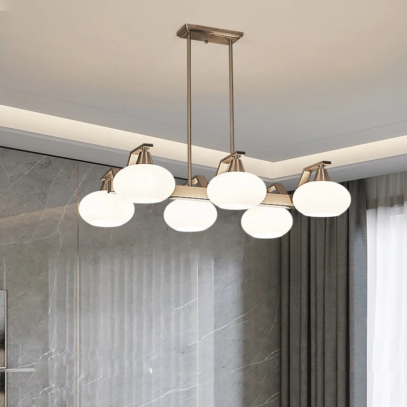 Lustre led métal nickel moderne