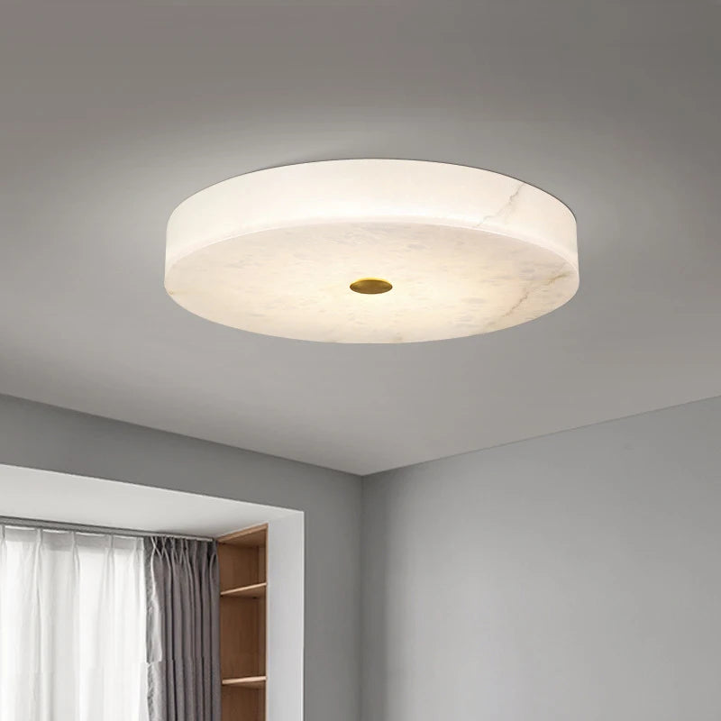 plafonnier circulaire en marbre luminaire nordique de luxe - vue 4 sur 8