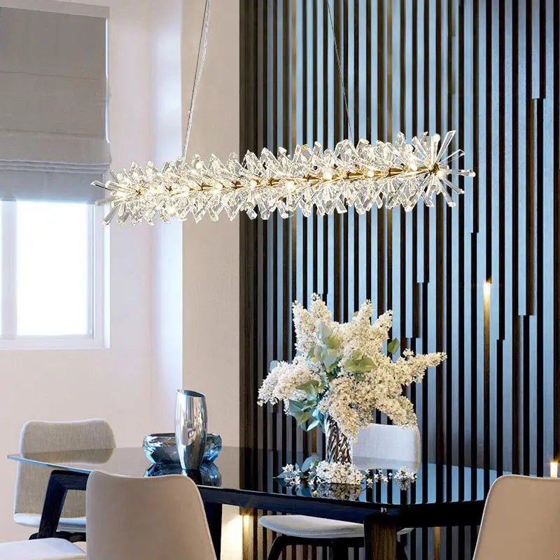 lustre en cristal moderne pour un éclairage intérieur élégant - vue 5 sur 14