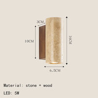 applique murale led en pierre naturelle avec gradation de température