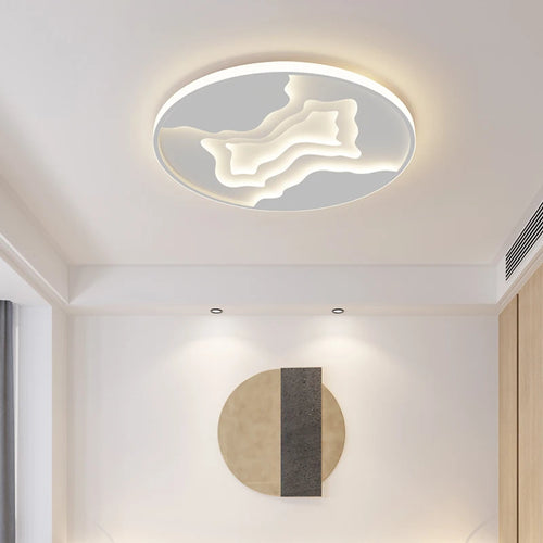 lustre nordique led ultra-mince au grain moderne atmosphérique - vue 5 sur 12