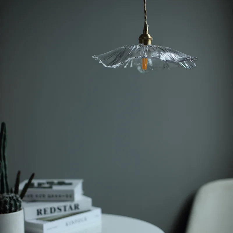 lustre moderne en verre avec design floral pour décoration intérieure - vue 3 sur 7