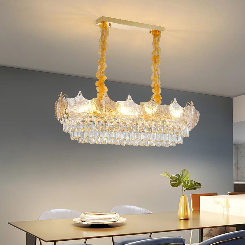 lustre en verre cristal design moderne pour intérieur élégant - vue 5 sur 14