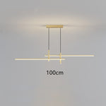 Lustre design LED minimaliste en barre métallique Sarno