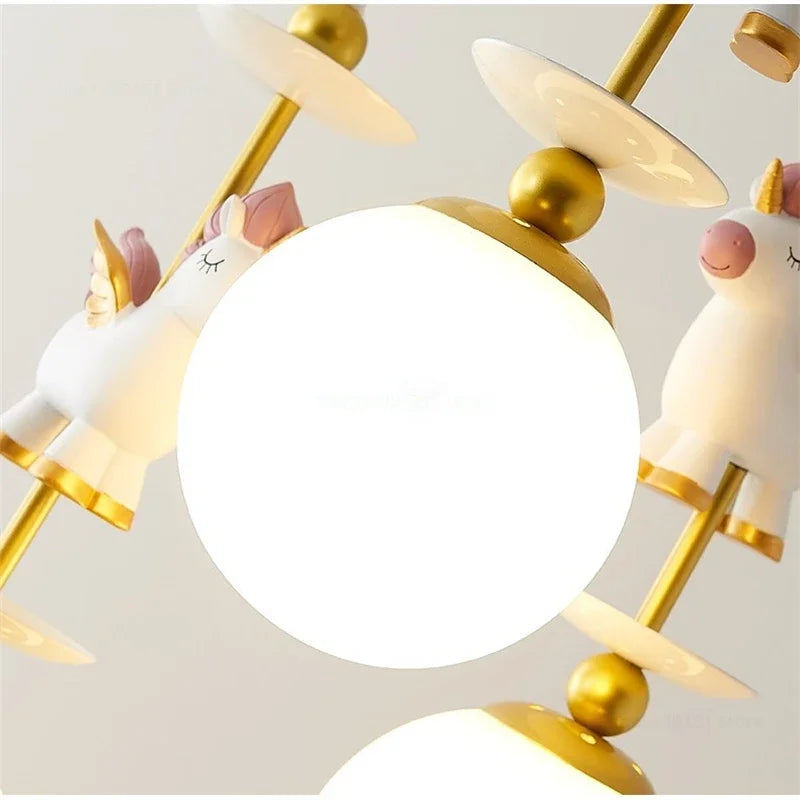 suspension à led créative style nordique pour chambre enfant - vue 5 sur 12
