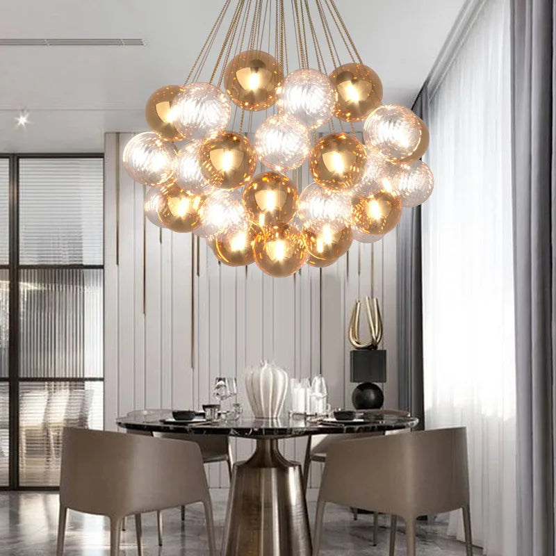 SANDYHA Lustre nordique 	 décoration de la maison Salon Luxe salle à manger ensembles rose mignon Lustre moderne Para Sala