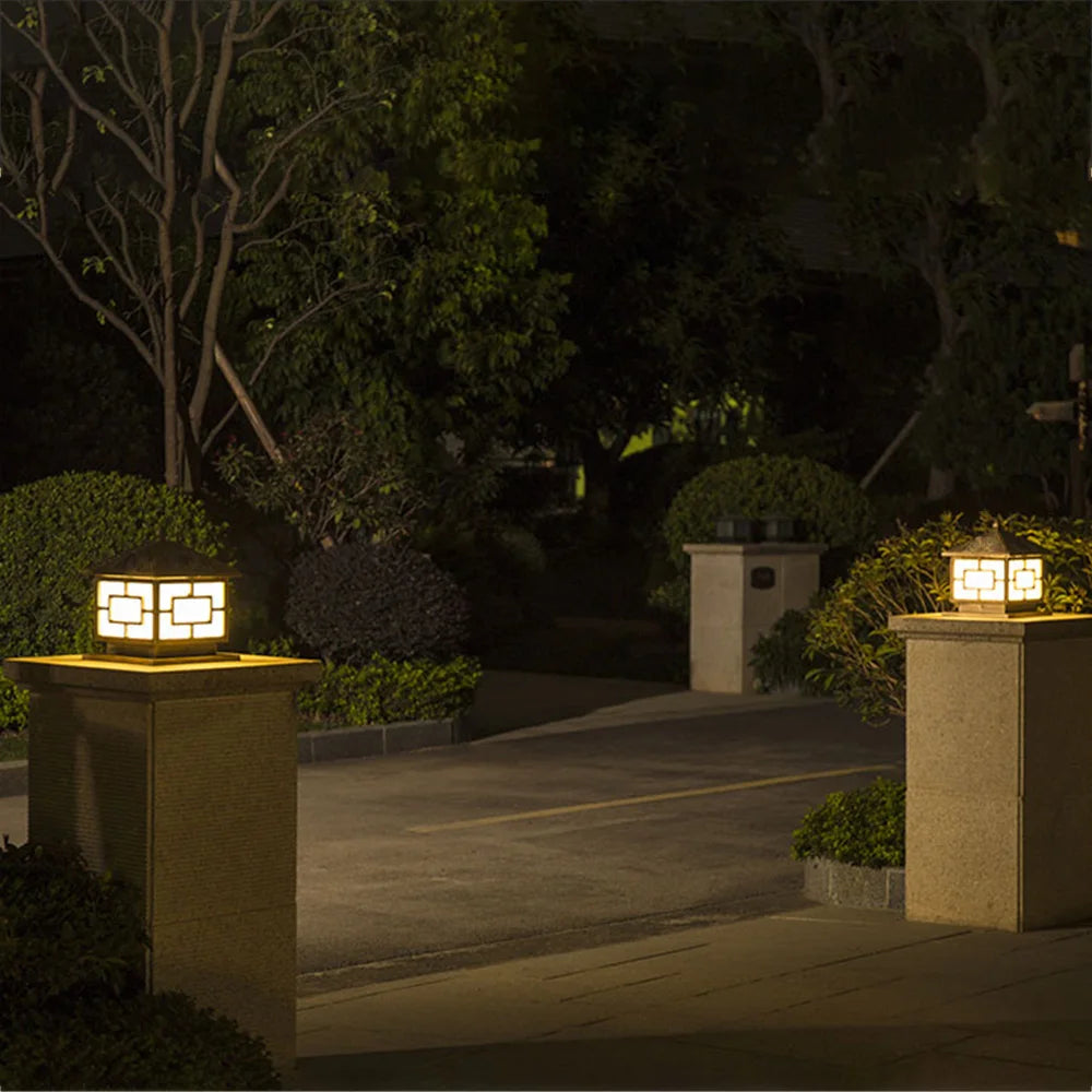 lampe extérieure rétro pour jardin et cour étanche - vue 8 sur 8