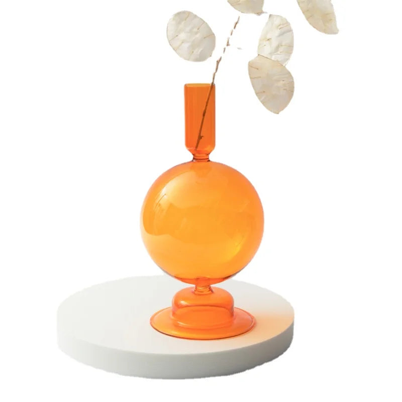 bougeoir conique en verre pour décoration intérieure festive - vue 13 sur 17