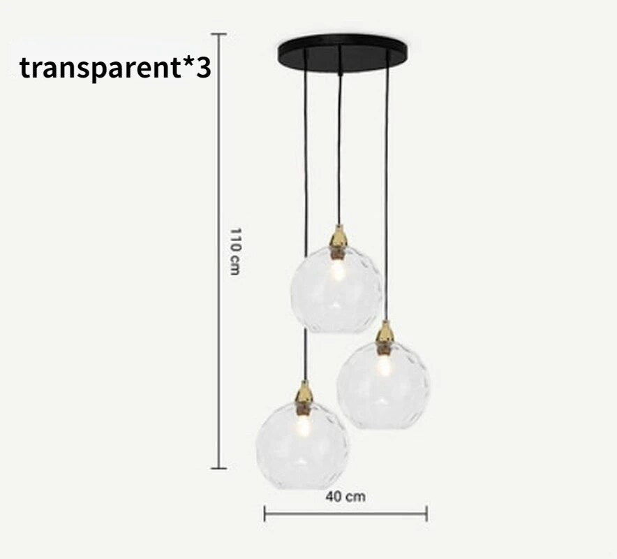lustre verre coloré nordique moderne grain eau - vue 25 sur 29