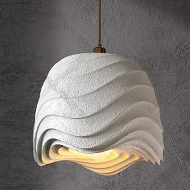 Nordic Wabi-Sabi Wind Chandelier Dining Room LED Pendant Lights Bedroom Study Suspend Lamp Home Decor Cafe Hanging Lamps Fixture - vue 4 sur 13