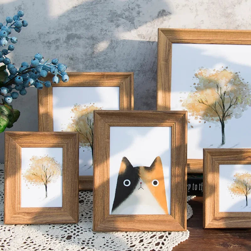 cadre photo rétro en plastique pour décoration murale et de table - vue 3 sur 20