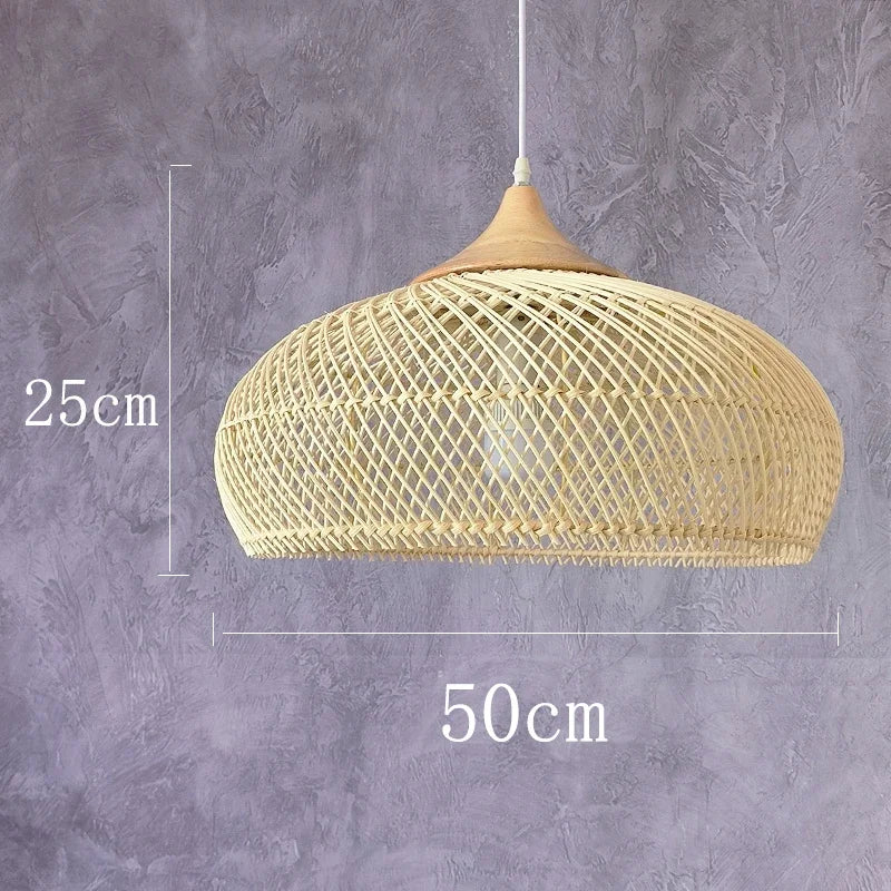 Suspension vintage d'Asie du Sud-Est Lampes en rotin de haute qualité Salon Restaurant Cuisine Luminaires Loft Luminaires - vue 16 sur 21