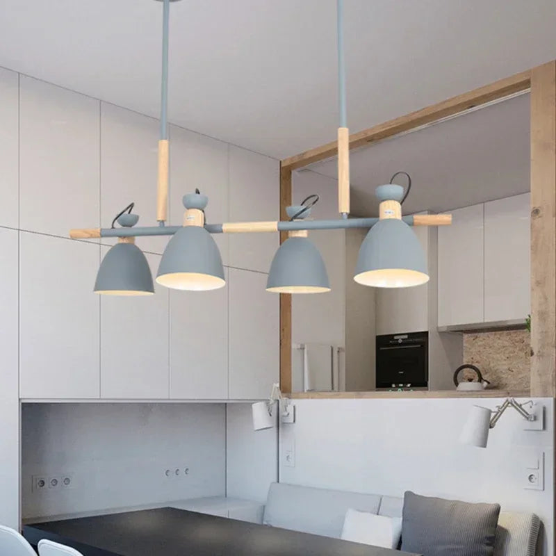 lustre design nordique en bois pour décoration intérieure moderne - vue 4 sur 7