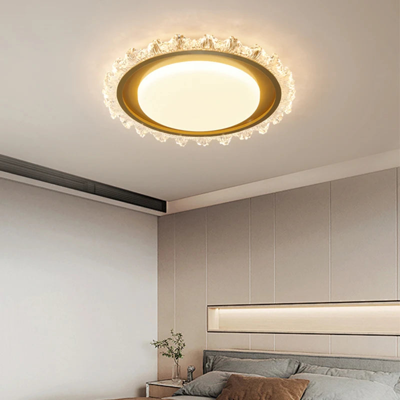 plafonnier moderne en cristal pour éclairage décoratif élégant