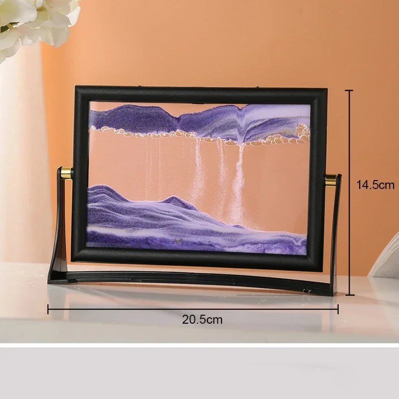 paysage de sable rotatif en verre 3D créatif décoratif