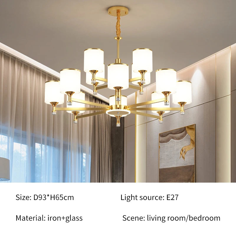 lustre nordique 15 têtes design moderne luxe pour intérieur lumineux - vue 15 sur 16