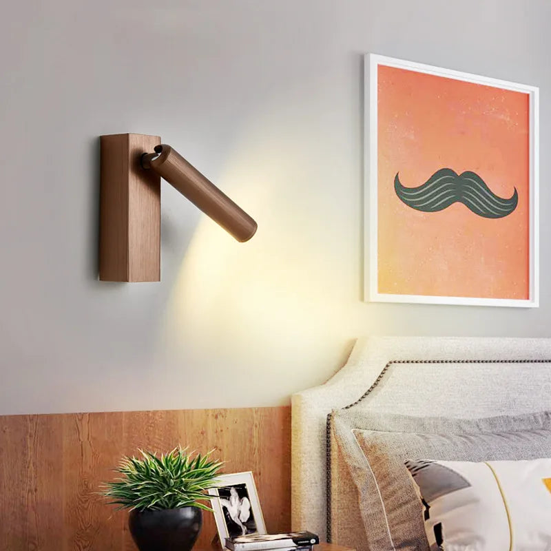 applique murale led avec interrupteur et port usb rotative - vue 4 sur 19