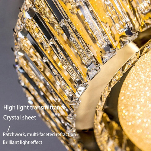 plafonnier en cristal de luxe pour décoration intérieure élégante