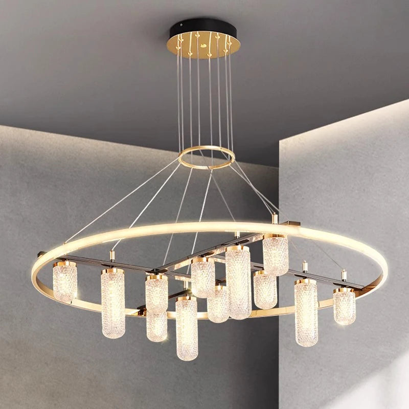 lustre led moderne de luxe pour éclairage intérieur