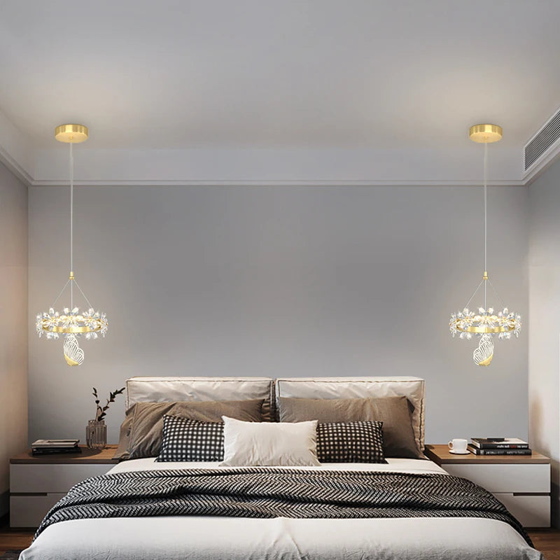 lustre minimaliste en cristal de luxe à tête unique - vue 5 sur 12