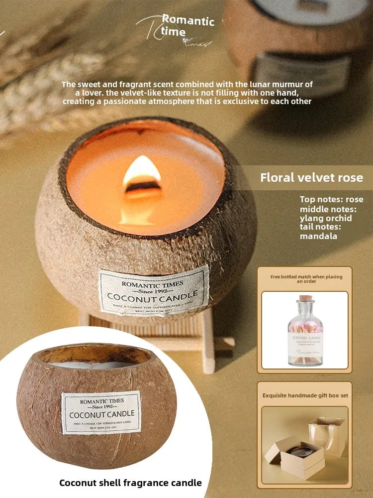 coffret cadeau bougie parfumée noix de coco souvenir de noël - vue 20 sur 20