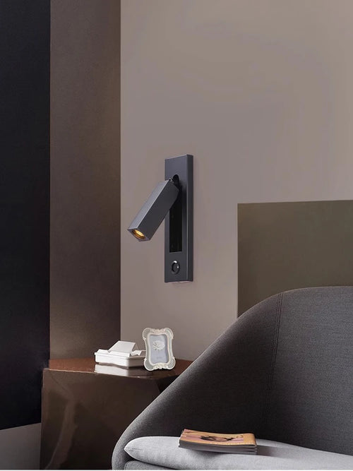 applique murale led rotative avec interrupteur pour lecture - vue 3 sur 21