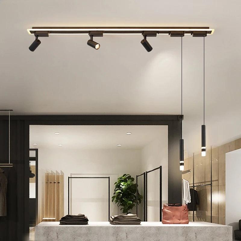 suspension acrylique moderne avec lumière led design épuré - vue 3 sur 17