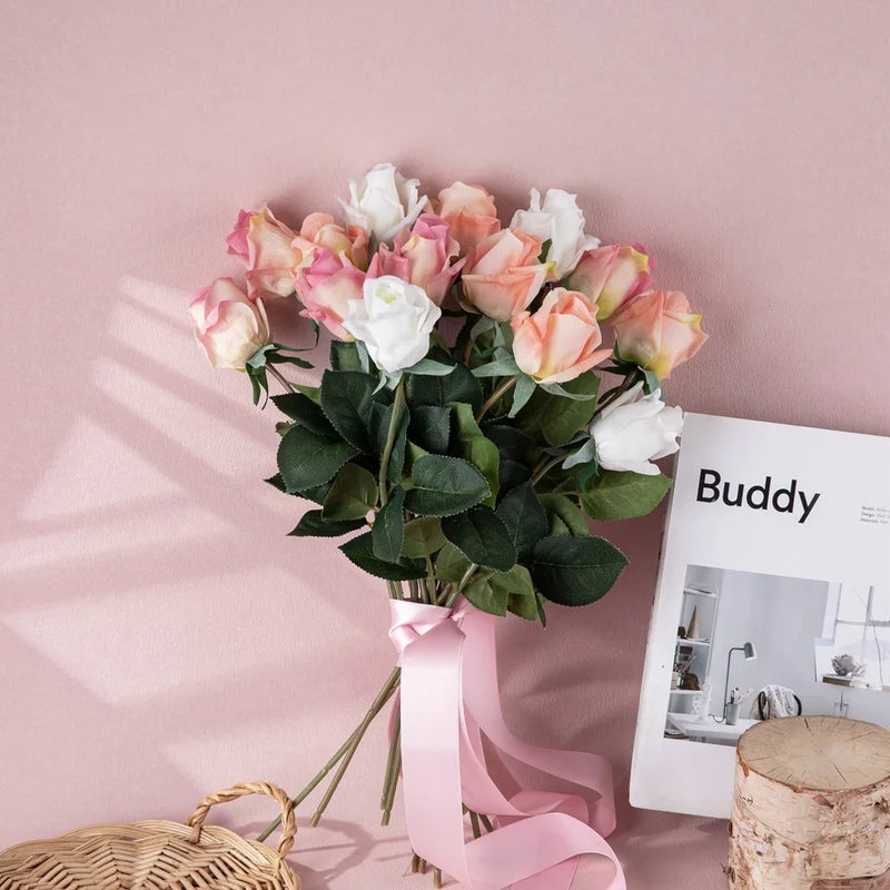 branche de roses en latex touché réaliste décoration pour bar et restaurant