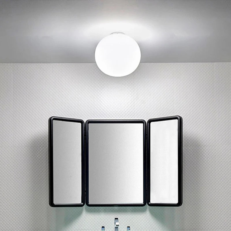 plafonnier sphérique simple applique intérieure en verre - vue 5 sur 13
