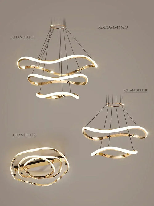 lustre led nordique suspendu décorations de luxe pour maison