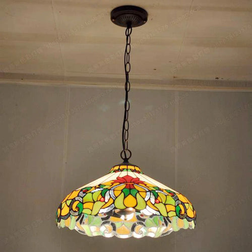 lampe à poser tiffany style européen éclairage nostalgique hôtel - vue 4 sur 6