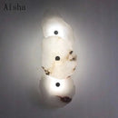 applique murale art déco en marbre naturel avec éclairage led élégant
