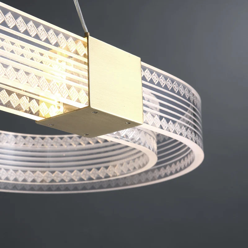 suspension à led en forme d'anneau pour loft et restaurant - vue 6 sur 10