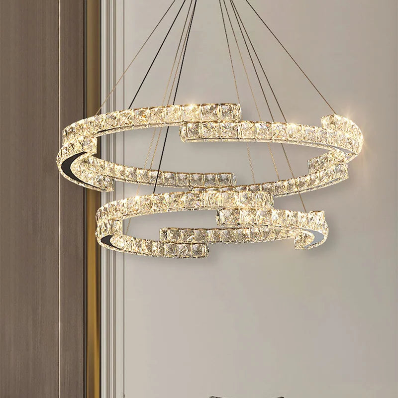 lustre en cristal de style italien pour décoration intérieure 2024 - vue 5 sur 13