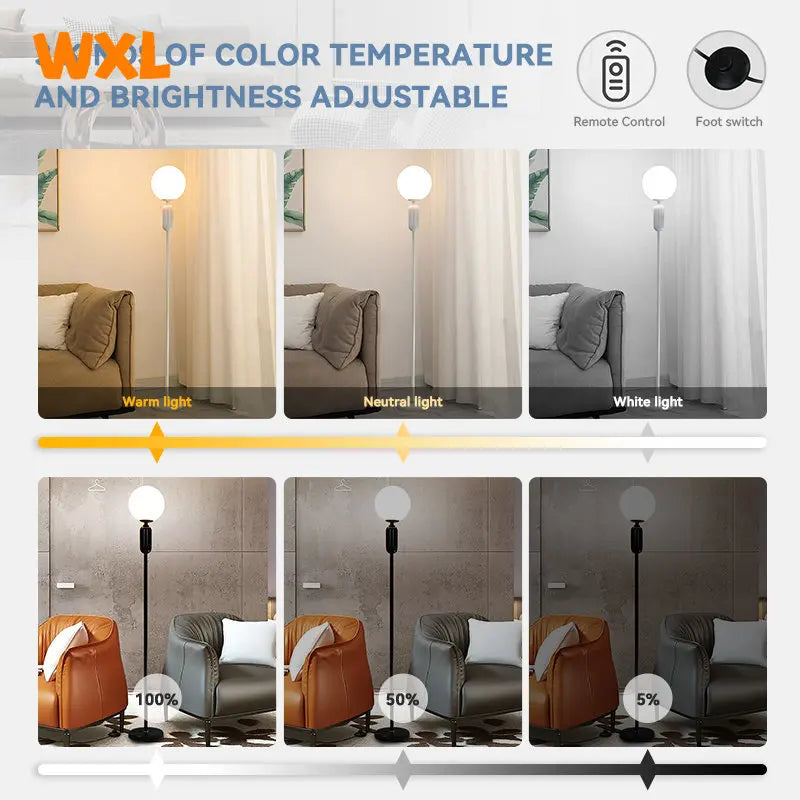 lampadaire led scandinave pour un éclairage intérieur moderne - vue 3 sur 8