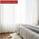 Voilage tulle transparent style moderne pour salon fenetre