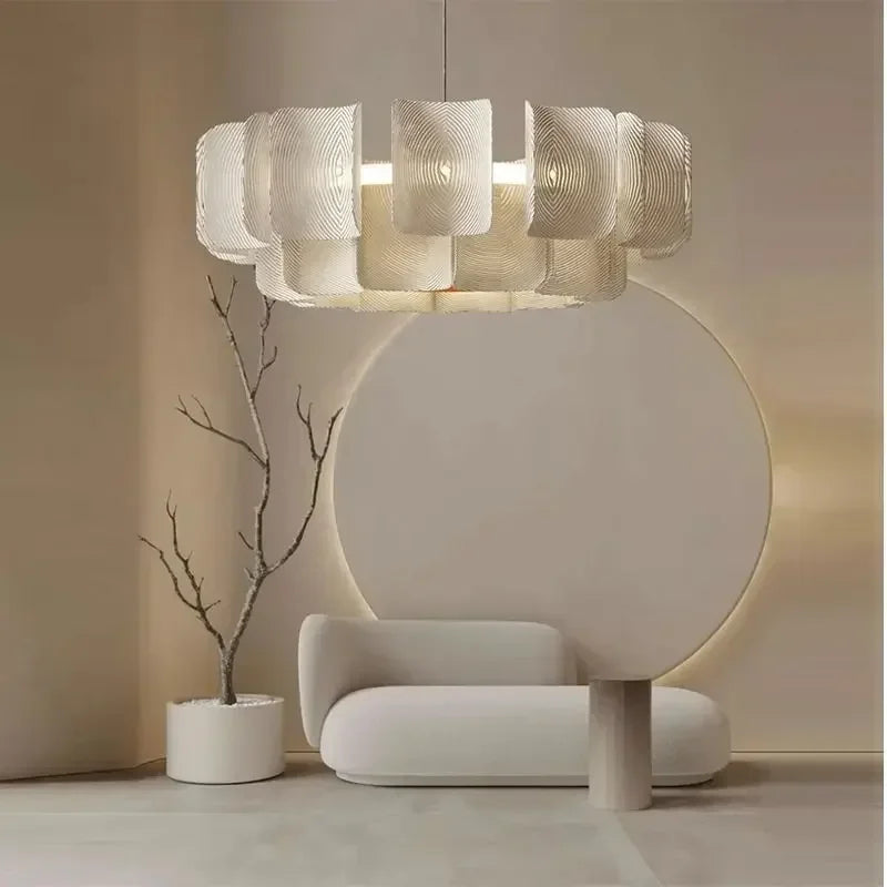 lustre moderne en acrylique style nordique lampe à LED suspendue - vue 3 sur 11