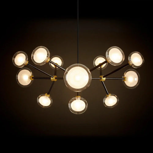 suspension nordique en résine et verre pour décoration moderne - vue 4 sur 8