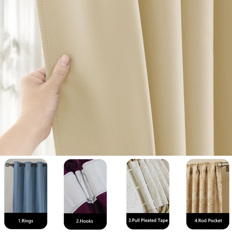 Rideau occultant sur mesure grande hauteur style moderne - vue 5 sur 10