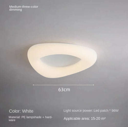 plafonnier led moderne en forme de nuages avec télécommande - vue 12 sur 14