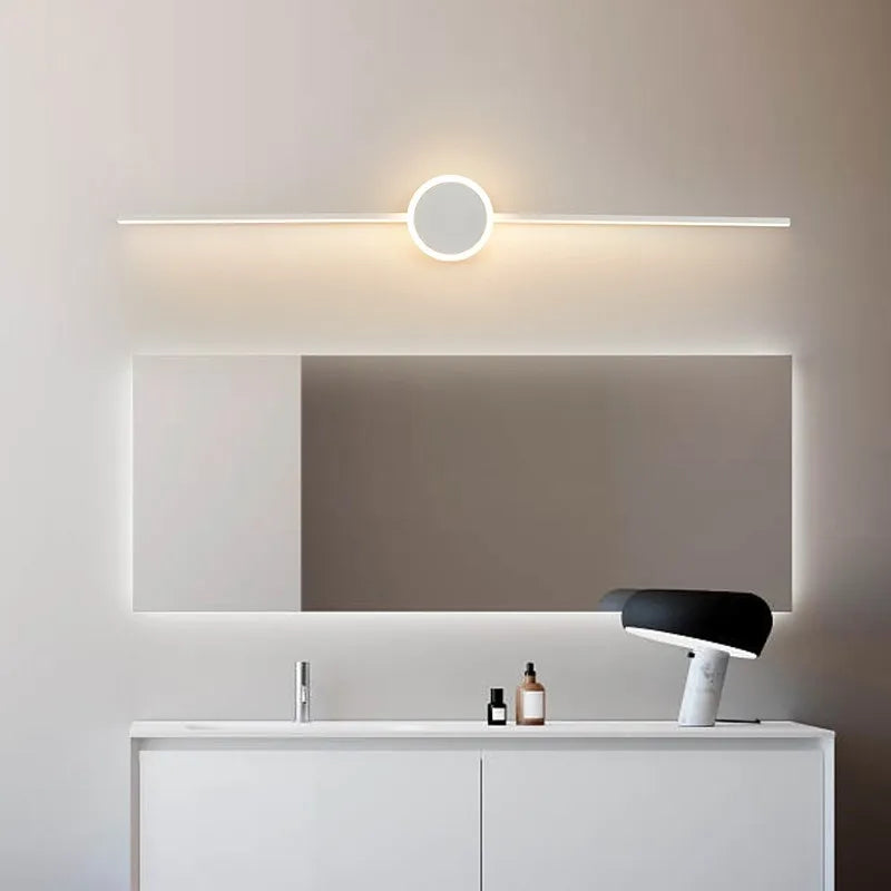 Applique murale LED blanc noir miroir