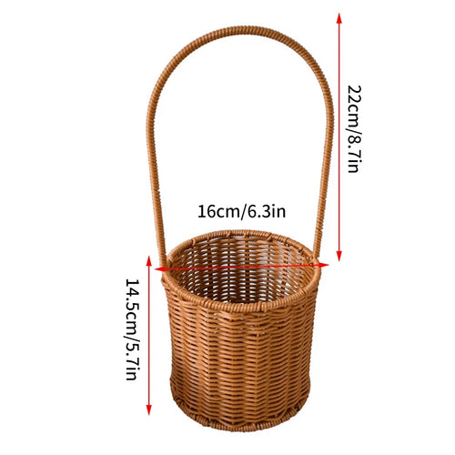 panier de pique-nique en osier pour rangement et courses - vue 22 sur 22