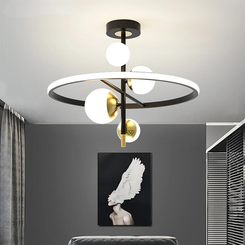 lustre nordique design pour éclairage intérieur moderne élégant - vue 4 sur 23