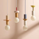 Bois moderne suspension LED lumières cuisine nordique décor à la maison lampe suspendue Restaurant plafond Lustre Lustre chambre luminaire