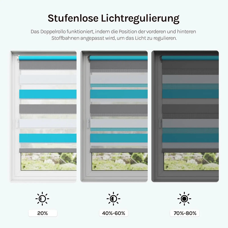 Store enrouleur jour nuit zebra pour fenêtre salon